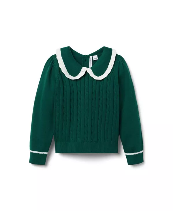 Детский свитер крупной вязки с воротником - для малышек, девочек постарше. Janie And Jack, зеленый
Детский свитер крупной вязки с воротником - для малышек, девочек постарше. Janie And Jack, зеленый