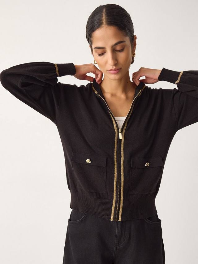 Нолан вязаный кардиган-бомбер Monsoon, Black
Нолан вязаный кардиган-бомбер Monsoon, Black