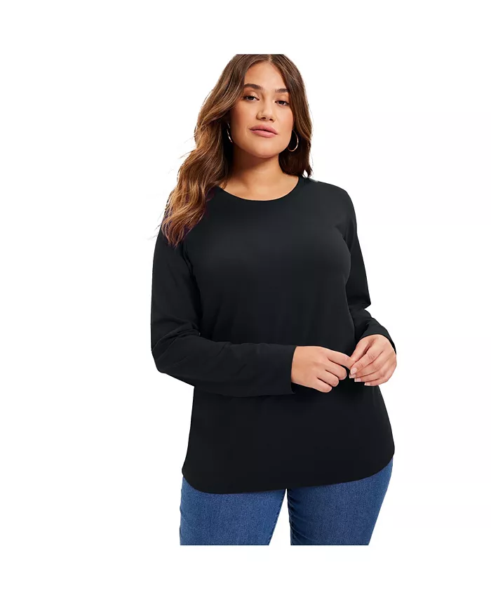 Женская футболка June + Vie One + Only с длинными рукавами и круглым вырезом, черный
Женская футболка June + Vie One + Only с длинными рукавами и круглым вырезом, черный