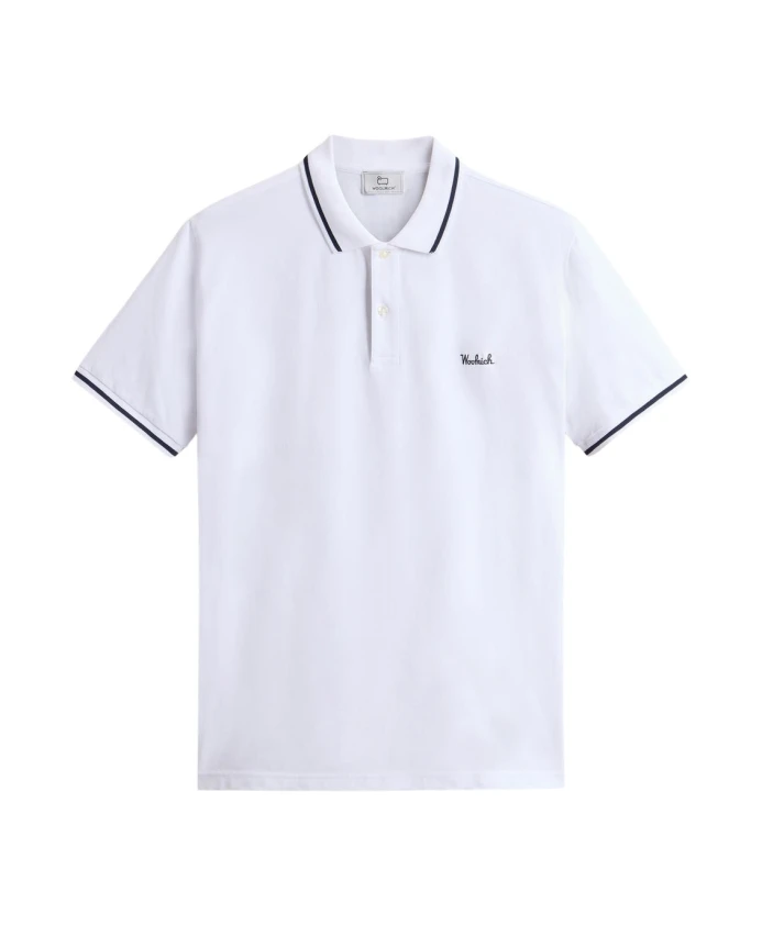 Белая рубашка-поло с графическим принтом Woolrich, белый
Белая рубашка-поло с графическим принтом Woolrich, белый