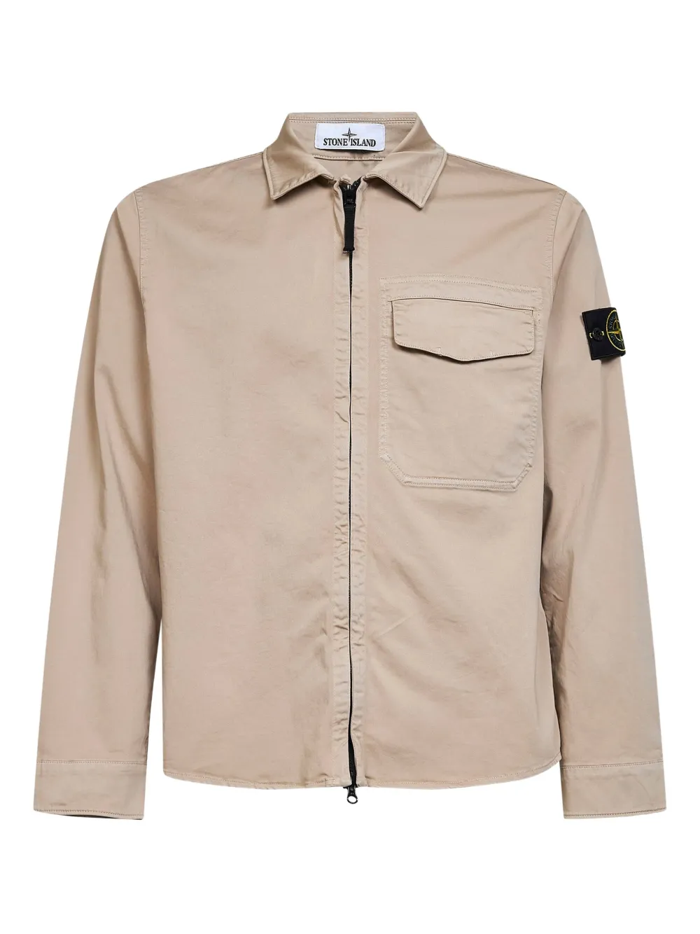 Куртка с нашивкой-логотипом и накладными карманами Stone Island, нейтральный
Куртка с нашивкой-логотипом и накладными карманами Stone Island, нейтральный