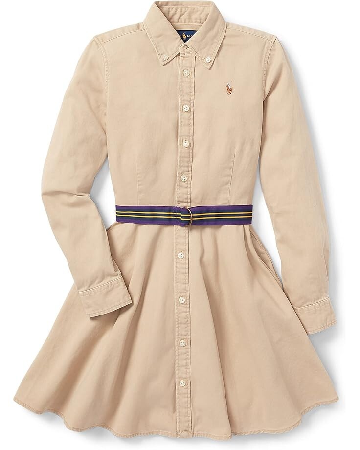 Платье Polo Ralph Lauren Kids Belted Cotton Chino Shirtdress, цвет Classic Khaki
Платье Polo Ralph Lauren Kids Belted Cotton Chino Shirtdress, цвет Classic Khaki