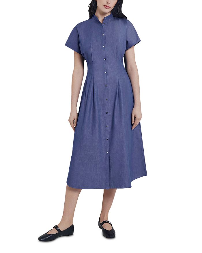 Платье миди с отложным воротником и застежкой на пуговицы Misook, синий
Платье миди с отложным воротником и застежкой на пуговицы Misook, синий