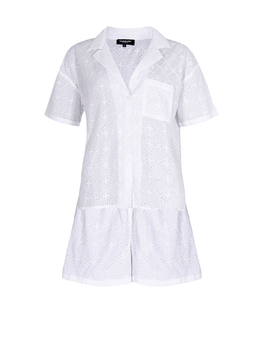 Короткий пижамный комплект Loungeable, белый
Короткий пижамный комплект Loungeable, белый
