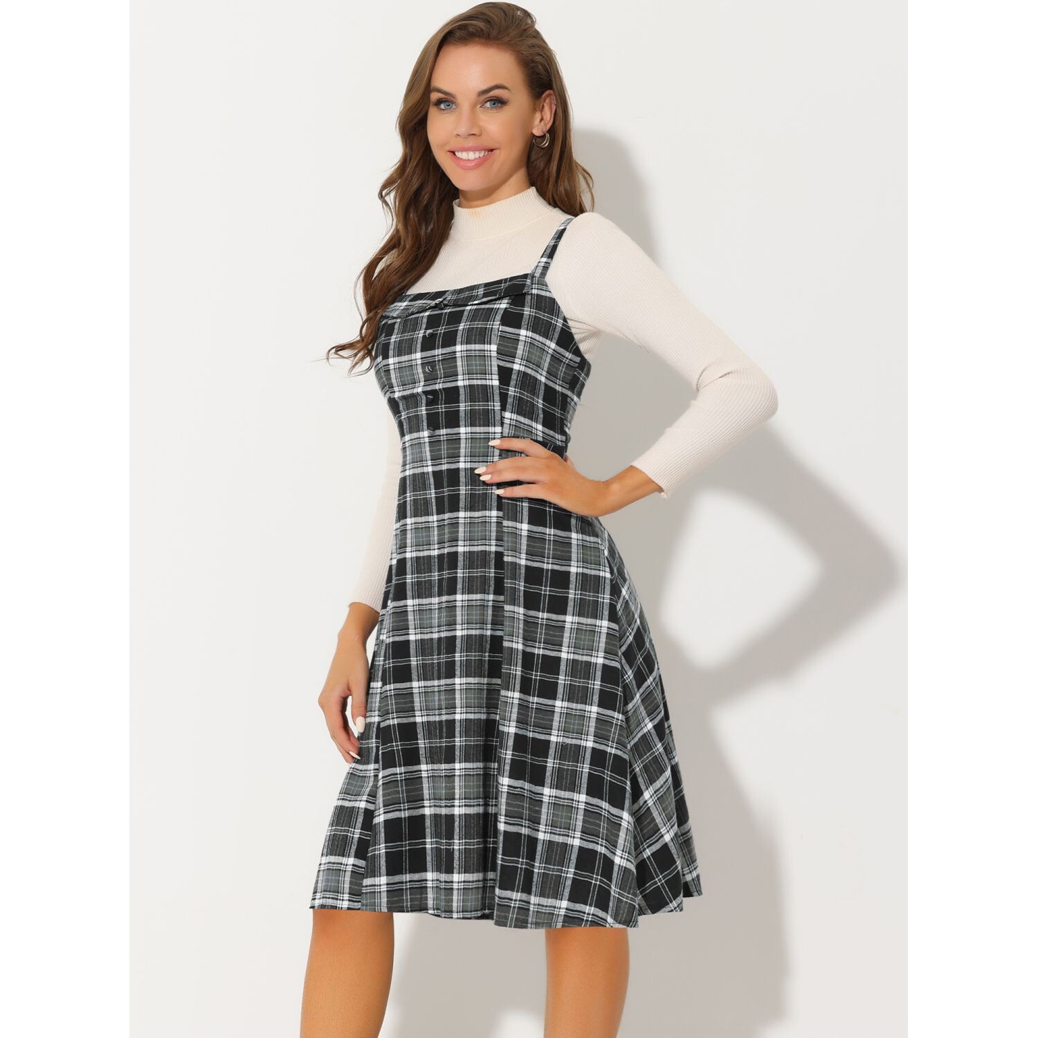 Женское клетчатое платье миди с поясом и поясом без рукавов и подтяжками ALLEGRA K, коричневый
Женское клетчатое платье миди с поясом и поясом без рукавов и подтяжками ALLEGRA K, коричневый