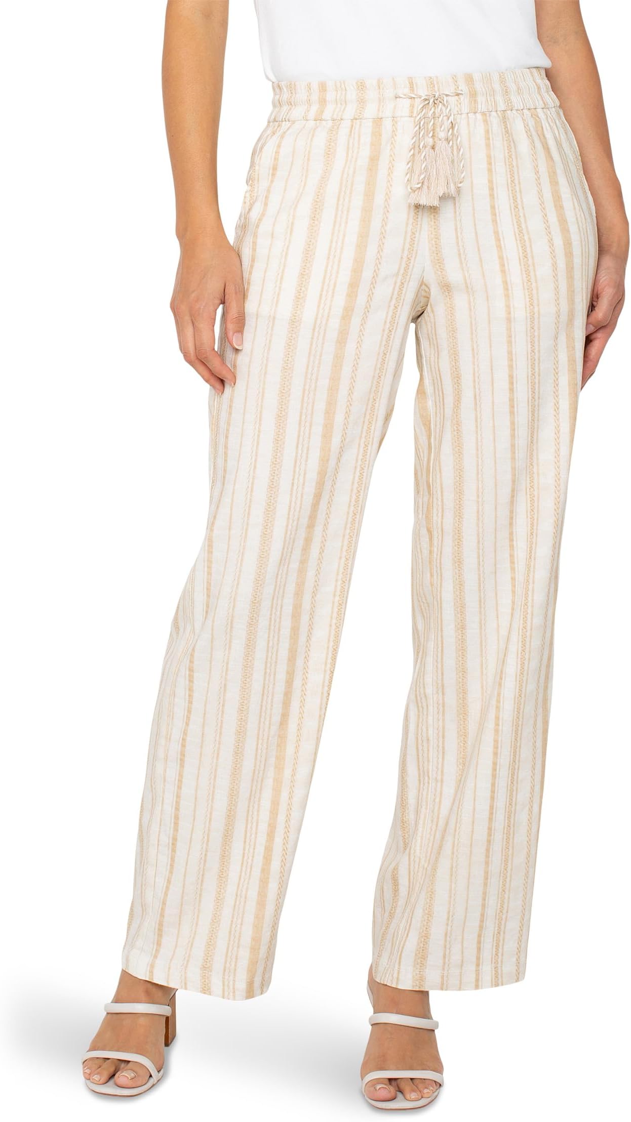 Брюки Liverpool Los Angeles Pull-On Drawstring Waist Band Wide Leg, цвет Hazelnut Cream Stripe
Брюки Liverpool Los Angeles Pull-On Drawstring Waist Band Wide Leg, цвет Hazelnut Cream Stripe