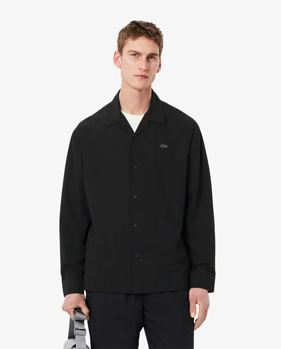 Свободная, легкая мужская рубашка черного цвета с длинными рукавами Lacoste, черный
Свободная, легкая мужская рубашка черного цвета с длинными рукавами Lacoste, черный