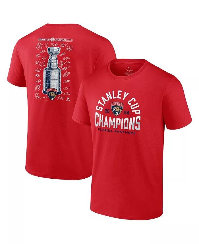 Мужская красная футболка Florida Panthers 2024 Stanley Cup Champions Signature Roster Fanatics
Мужская красная футболка Florida Panthers 2024 Stanley Cup Champions Signature Roster Fanatics