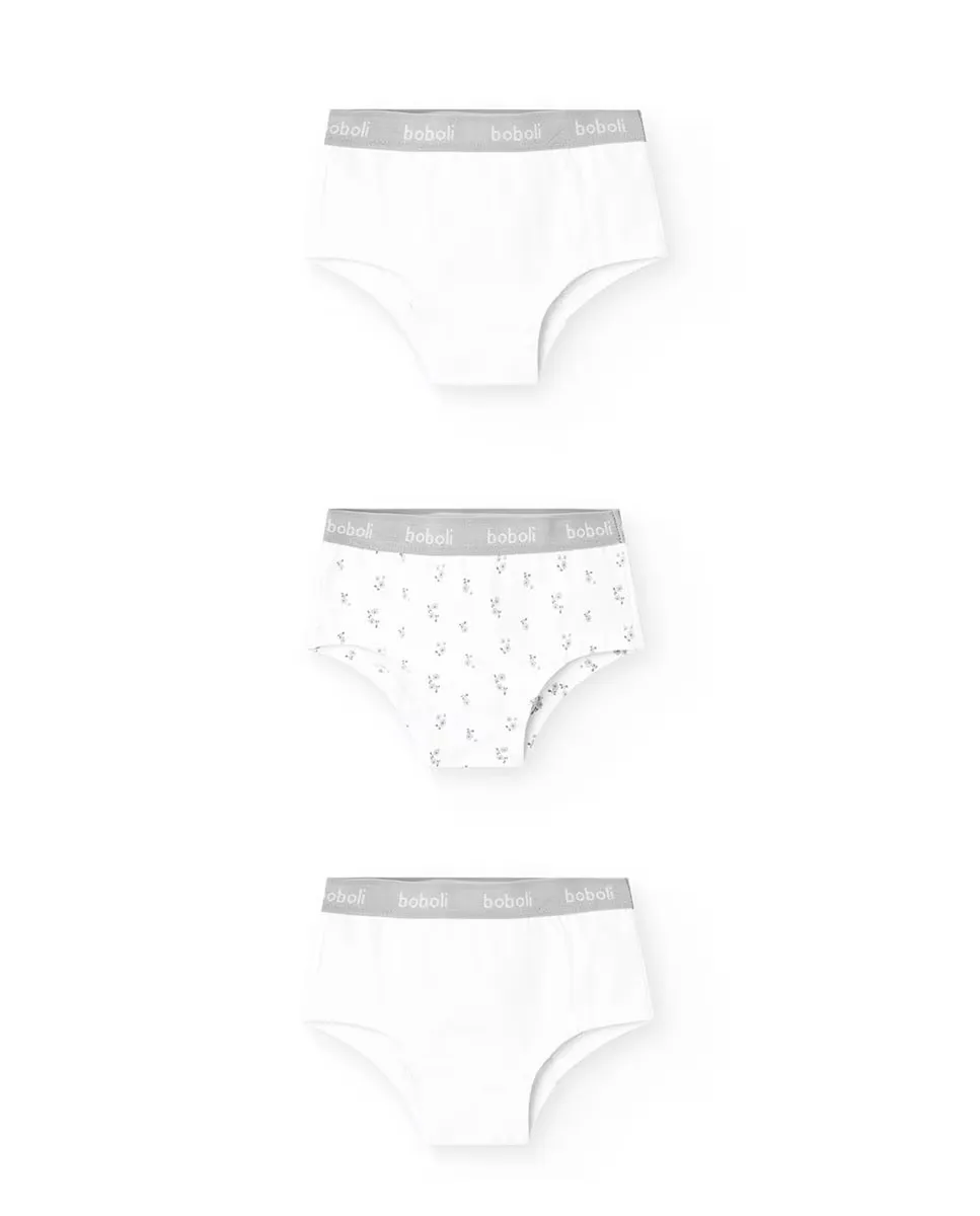 Комплект из 3 трусов для девочек с логотипом на талии Boboli, белый
Комплект из 3 трусов для девочек с логотипом на талии Boboli, белый