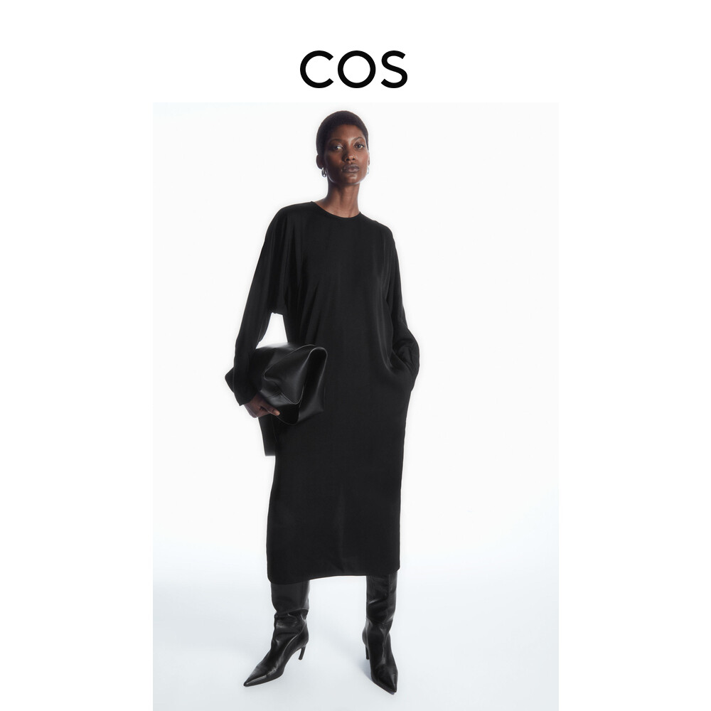 Женское атласное платье Cos с рукавами «летучая мышь», черный
Женское атласное платье Cos с рукавами «летучая мышь», черный