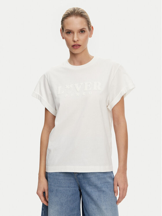 Футболка обычного кроя Torcetti 104605 A2D1 Pinko, белый
Футболка обычного кроя Torcetti 104605 A2D1 Pinko, белый