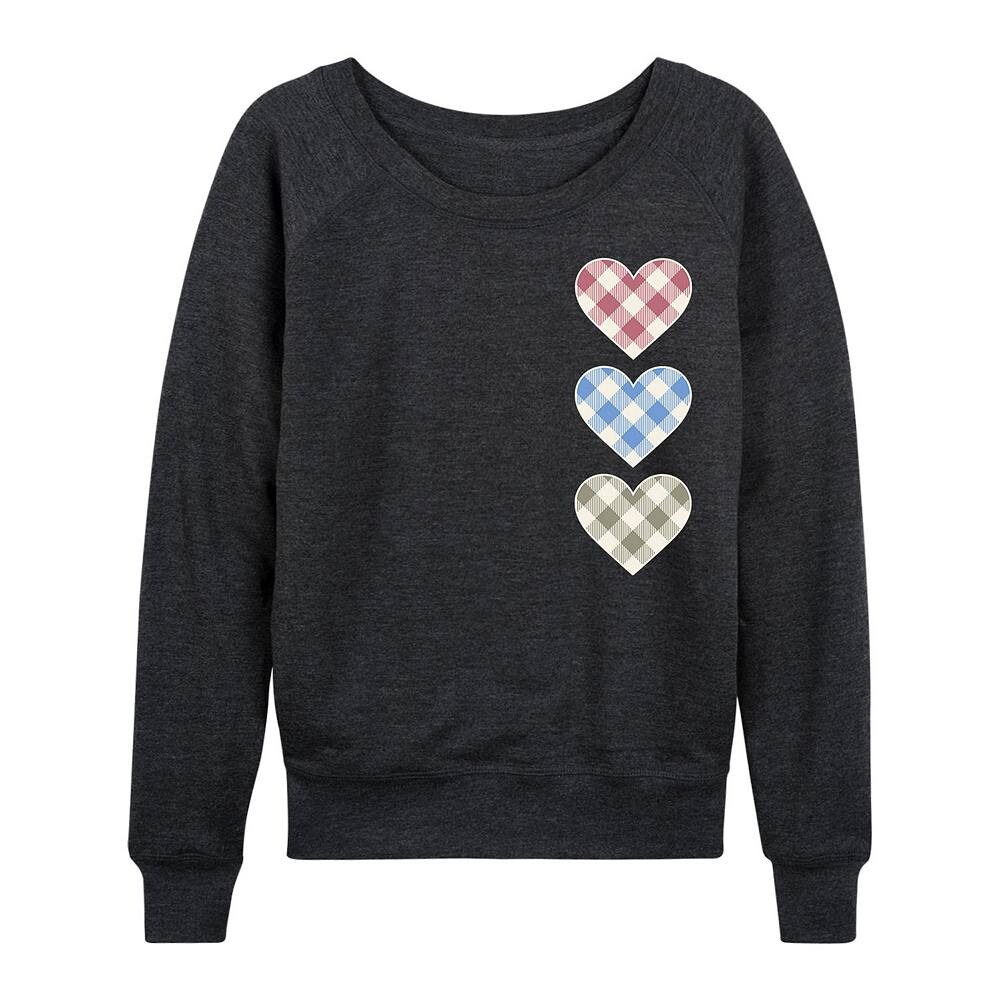 Женский легкий свитшот из френч терри в клетку Gingham Hearts Licensed Character, цвет Heather Charcoal
Женский легкий свитшот из френч терри в клетку Gingham Hearts Licensed Character, цвет Heather Charcoal