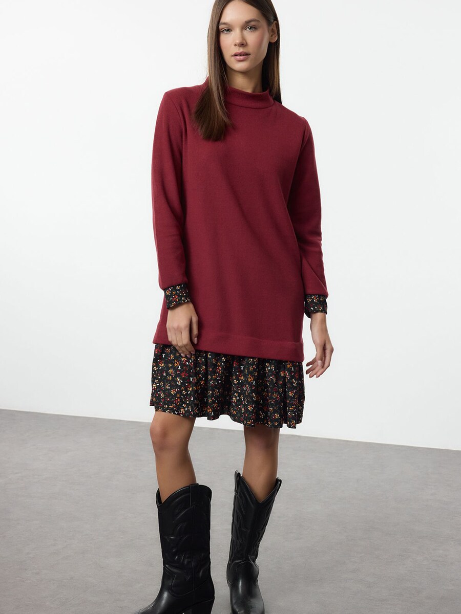 Вязаное платье Trendyol, бордовый
Вязаное платье Trendyol, бордовый