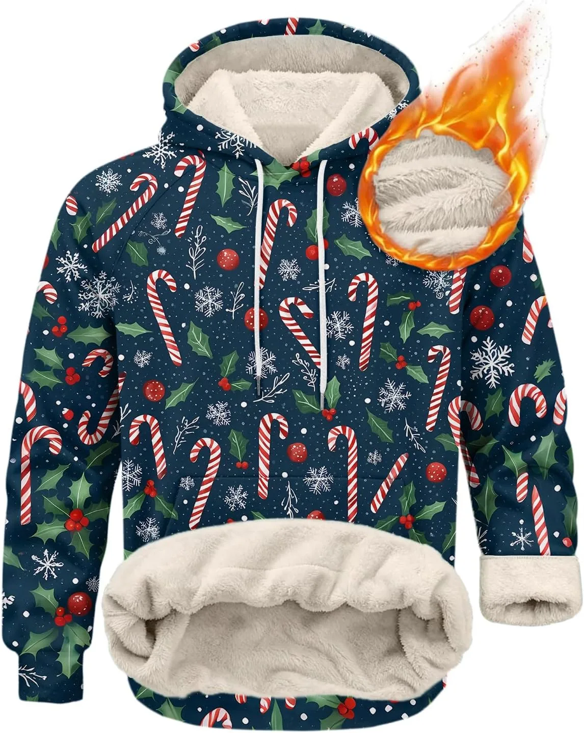 Мужская рождественская толстовка с капюшоном FQZWONG, утепленная флисом, с принтом и карманом
Мужская рождественская толстовка с капюшоном FQZWONG, утепленная флисом, с принтом и карманом