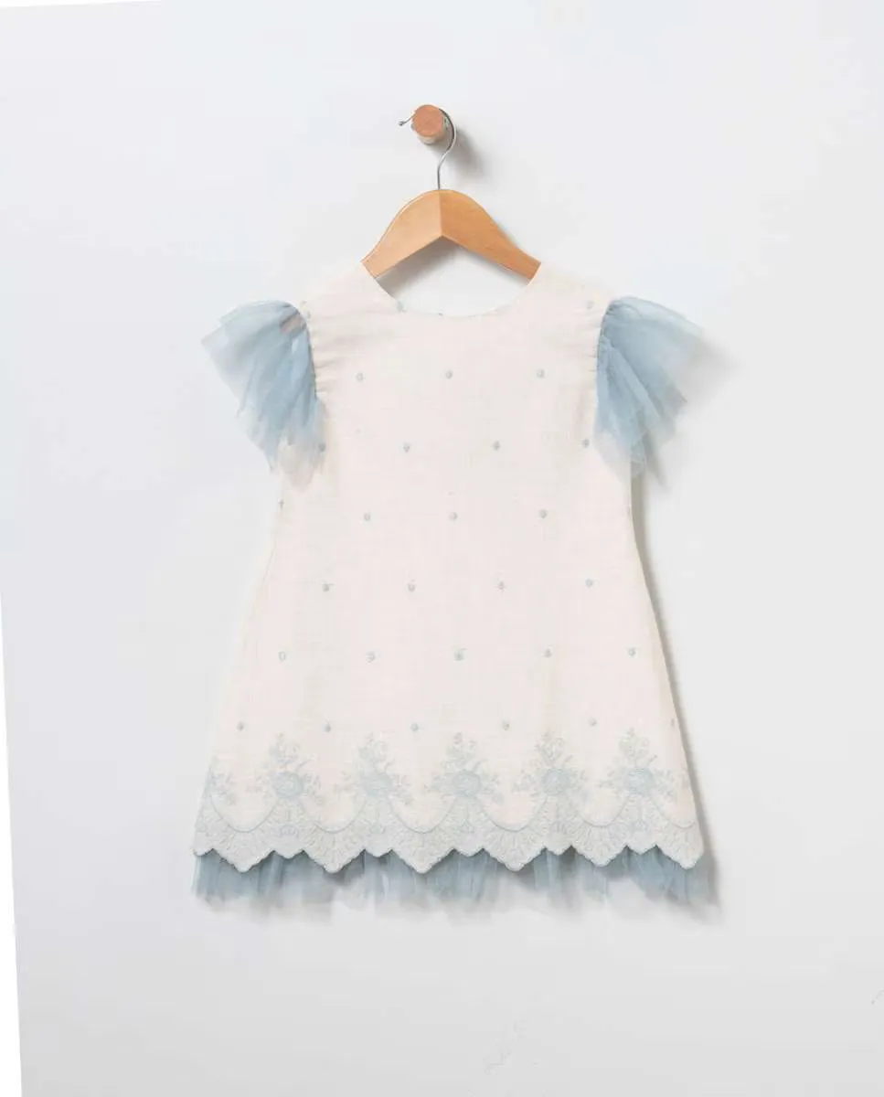 Платье для девочки из льна цвета морской волны с вышивкой Coco Acqua, синий
Платье для девочки из льна цвета морской волны с вышивкой Coco Acqua, синий