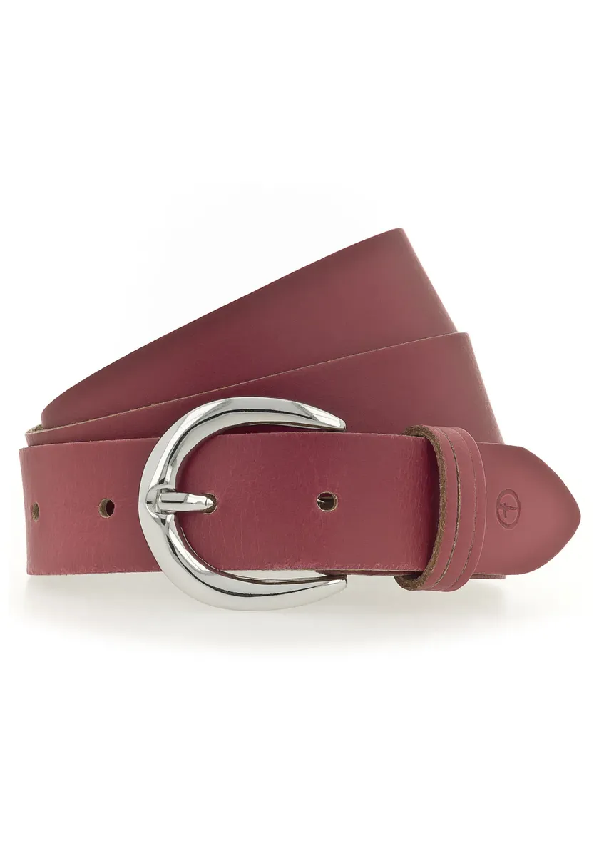 Кожаный ремень Tamaris с блестящей серебряной застежкой, красный
Кожаный ремень Tamaris с блестящей серебряной застежкой, красный