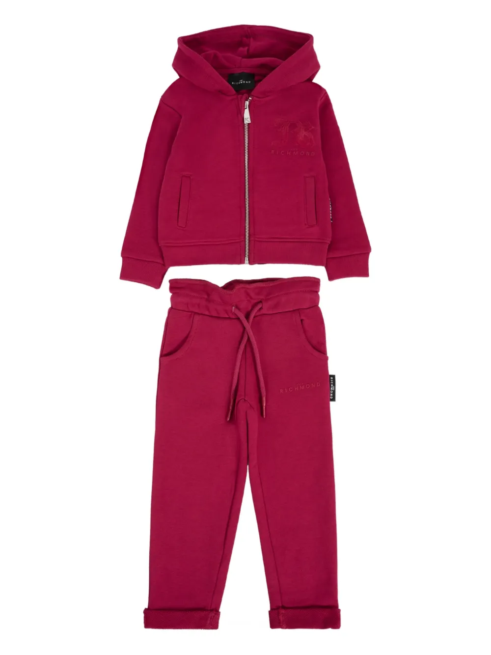 Спортивный костюм с вышитым логотипом John Richmond Junior, красный 
Спортивный костюм с вышитым логотипом John Richmond Junior, красный