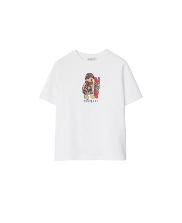 Хлопковая футболка для девочек с изображением медведя-лыжника - для малышек, детей постарше. Burberry, белый
Хлопковая футболка для девочек с изображением медведя-лыжника - для малышек, детей постарше. Burberry, белый