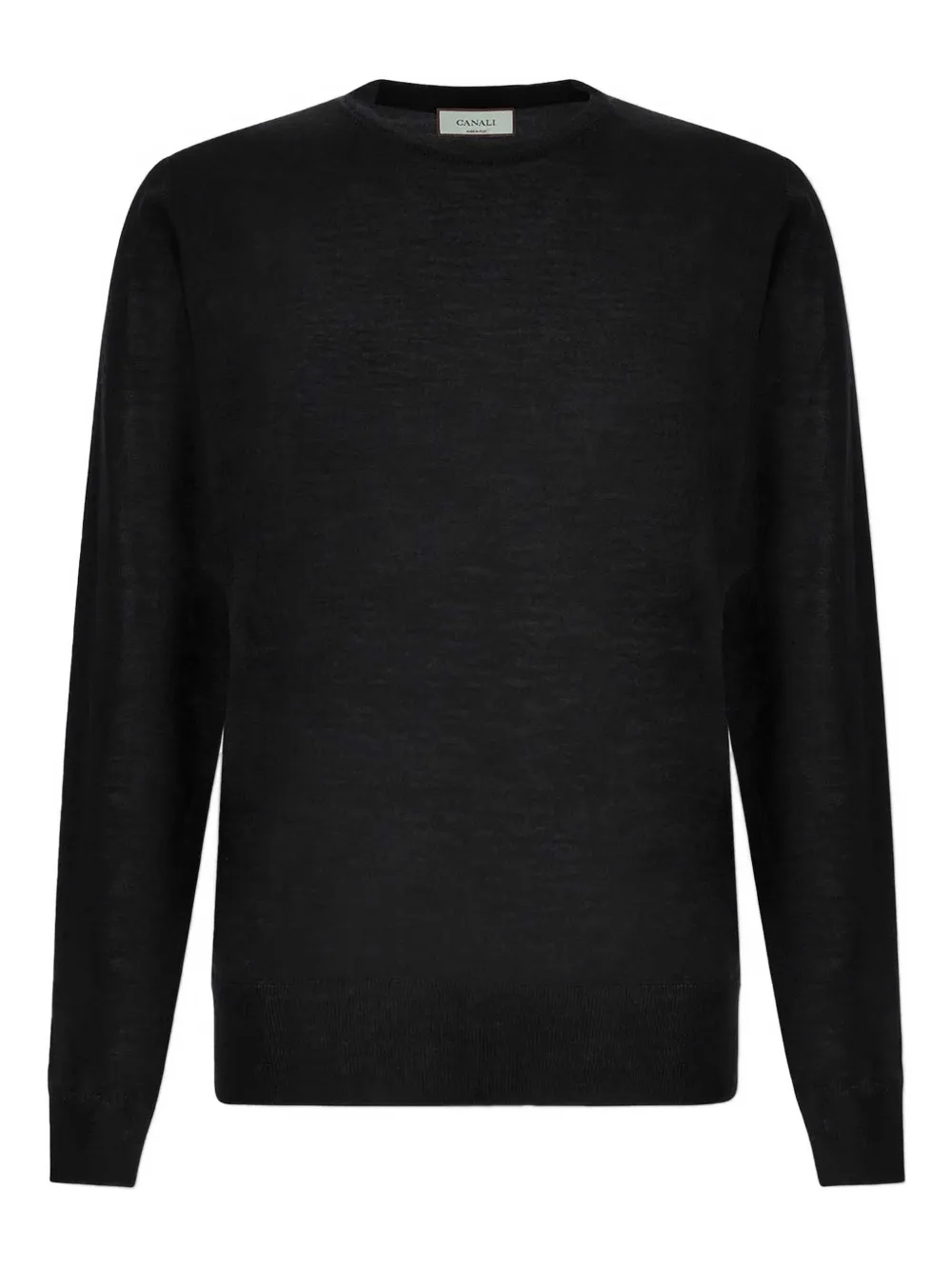 Шерстяной свитер с круглым вырезом Canali, черный
Шерстяной свитер с круглым вырезом Canali, черный