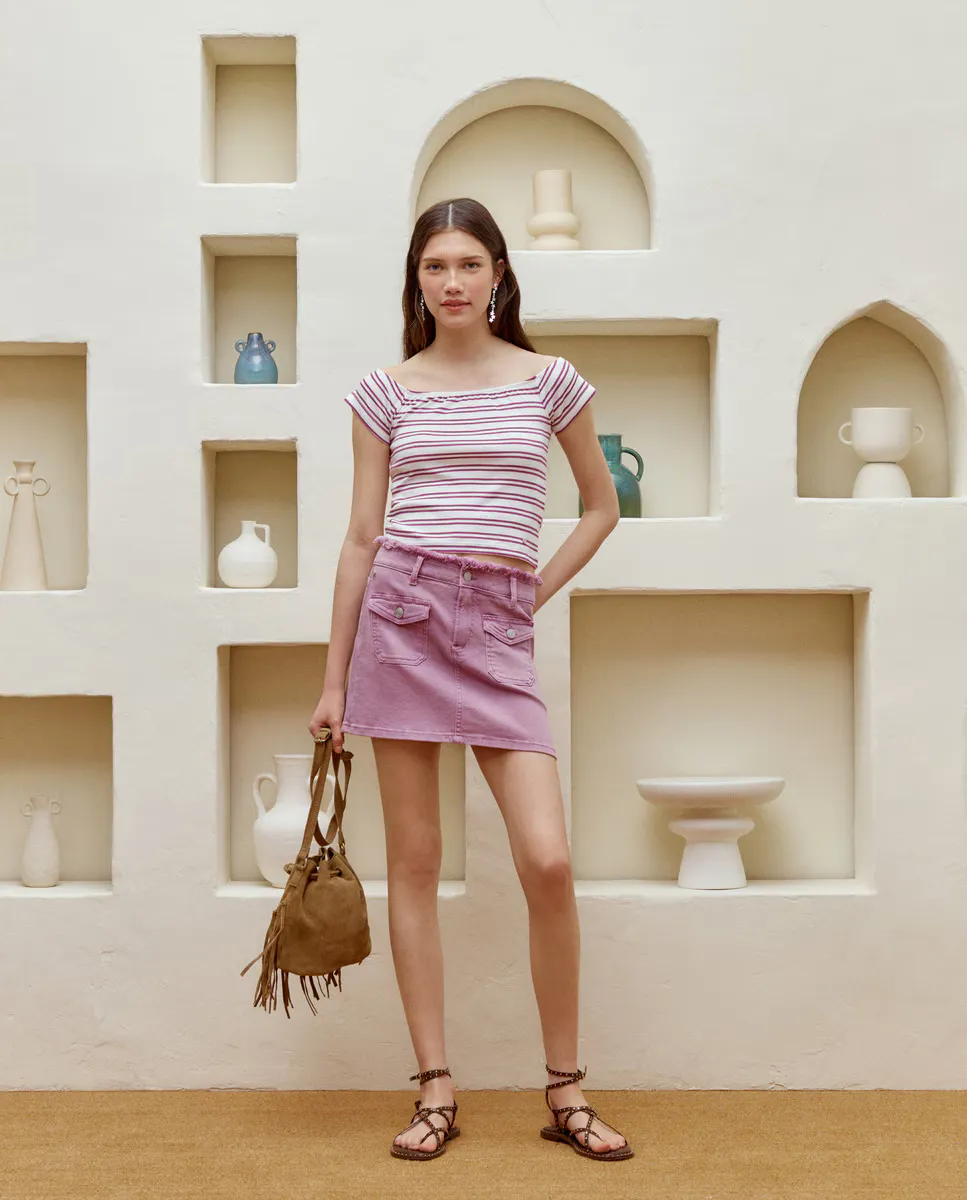 Женская мини-юбка с передним карманом Green Coast, лиловый
Женская мини-юбка с передним карманом Green Coast, лиловый