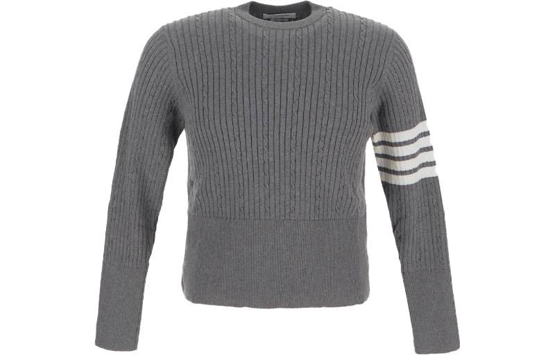 Футболка с 4-полосной детализацией THOM BROWNE, серая
Футболка с 4-полосной детализацией THOM BROWNE, серая