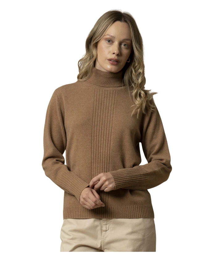 Ребристый свитер с высоким воротником Kocca, коричневый
Ребристый свитер с высоким воротником Kocca, коричневый