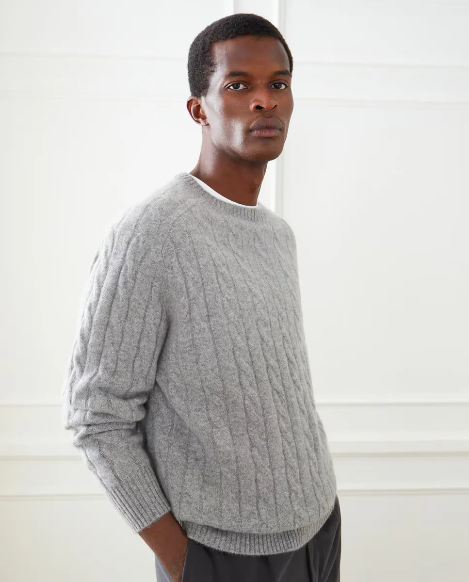 Мужской кашемировый свитер с круглым вырезом Emidio Tucci, серый
Мужской кашемировый свитер с круглым вырезом Emidio Tucci, серый