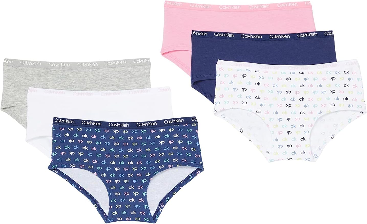 Трусики-хипстеры Calvin Klein для девочек из переработанного полиэстера, упаковка 6 шт., Heather Gray/White/Symphony Multi Logo/Sachet Pink/White Multi
Трусики-хипстеры Calvin Klein для девочек из переработанного полиэстера, упаковка 6 шт., Heather Gray/White/Symphony Multi Logo/Sachet Pink/White Multi