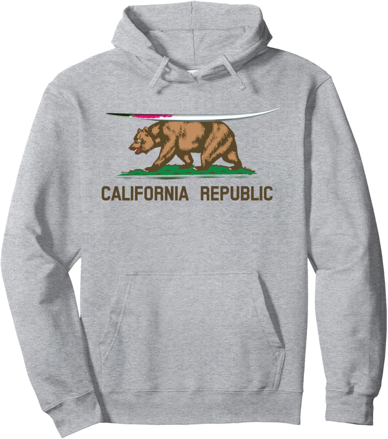 Толстовка с изображением флага штата Калифорния «Республика Медведь» California Bear Republic, серый
Толстовка с изображением флага штата Калифорния «Республика Медведь» California Bear Republic, серый
