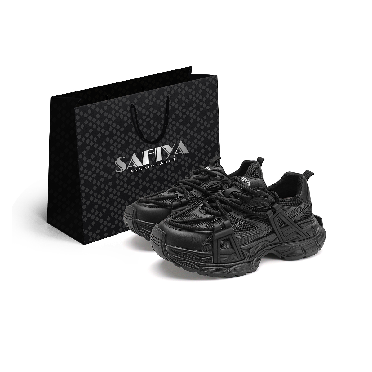 SAFIYA Низкие массивные кроссовки унисекс черные, цвет Black
SAFIYA Низкие массивные кроссовки унисекс черные, цвет Black