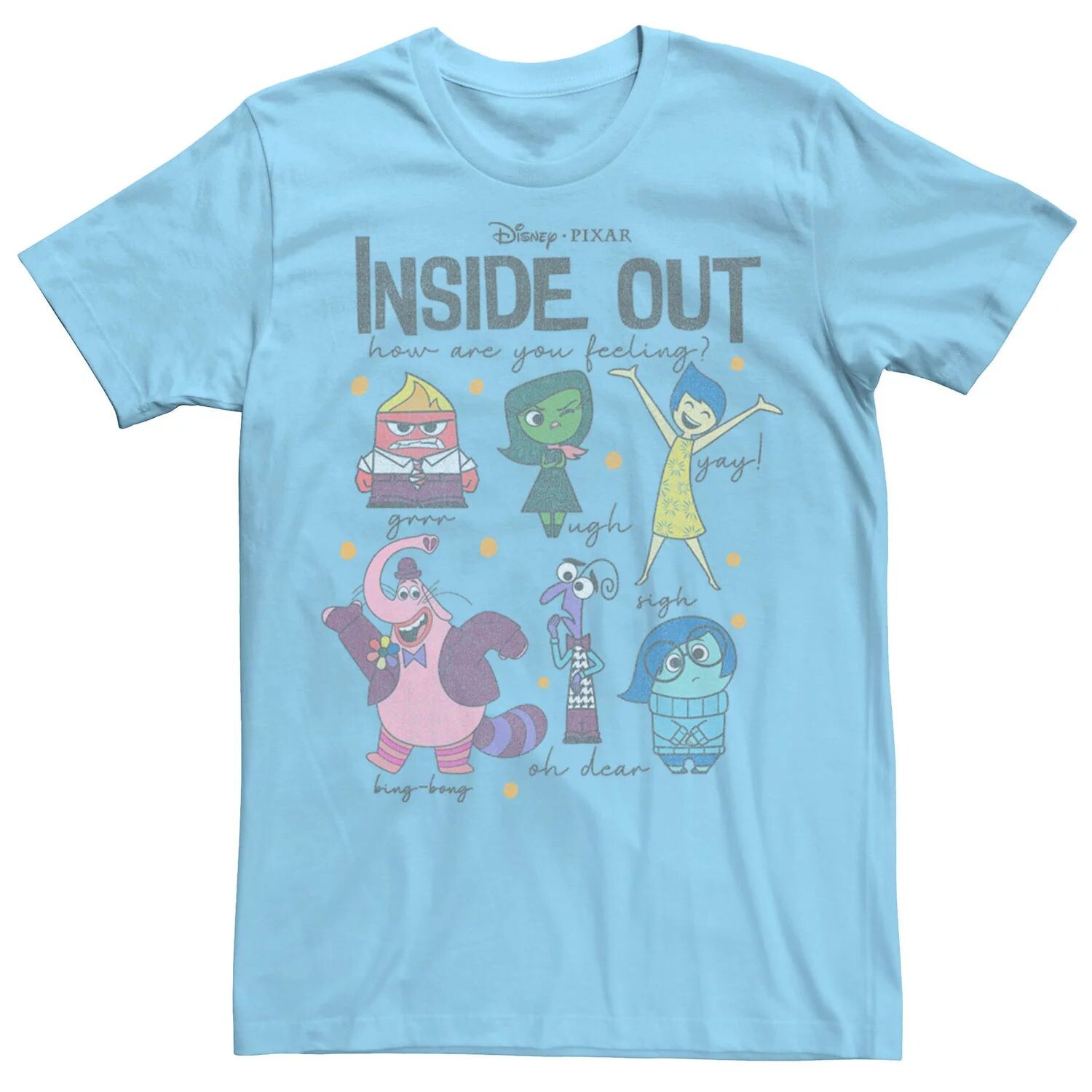 Мужская футболка с короткими рукавами Disney/Pixar Inside Out How Are You Feeling Group Photo Disney / Pixar, светло-синий
Мужская футболка с короткими рукавами Disney/Pixar Inside Out How Are You Feeling Group Photo Disney / Pixar, светло-синий