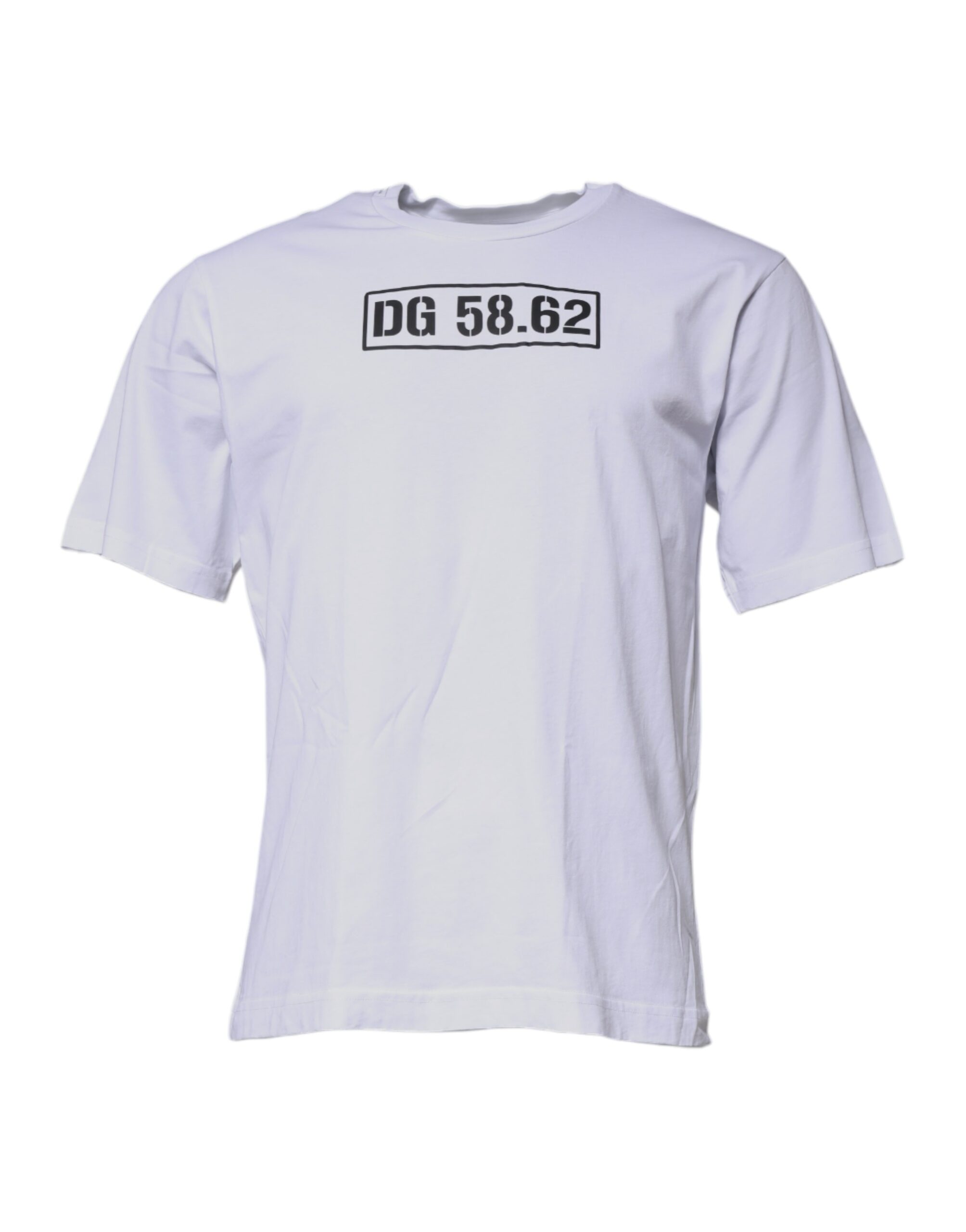 Белая хлопковая футболка с круглым вырезом и логотипом DG Dolce & Gabbana
Белая хлопковая футболка с круглым вырезом и логотипом DG Dolce & Gabbana