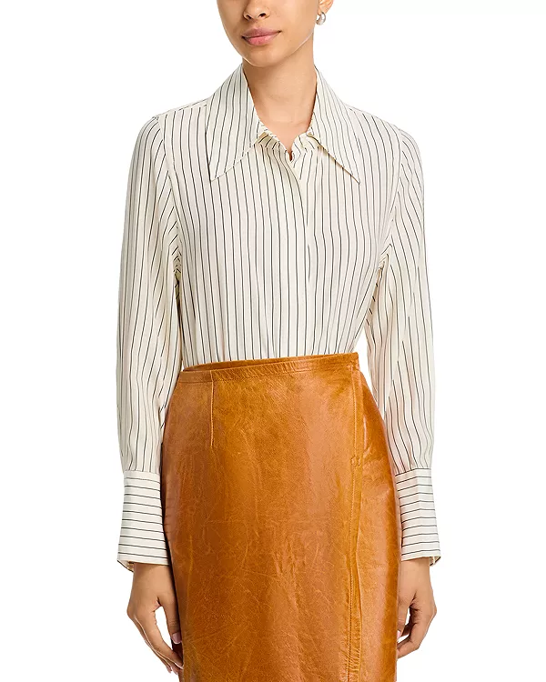 Классическая шелковая рубашка приталенного кроя Co, белый
Классическая шелковая рубашка приталенного кроя Co, белый