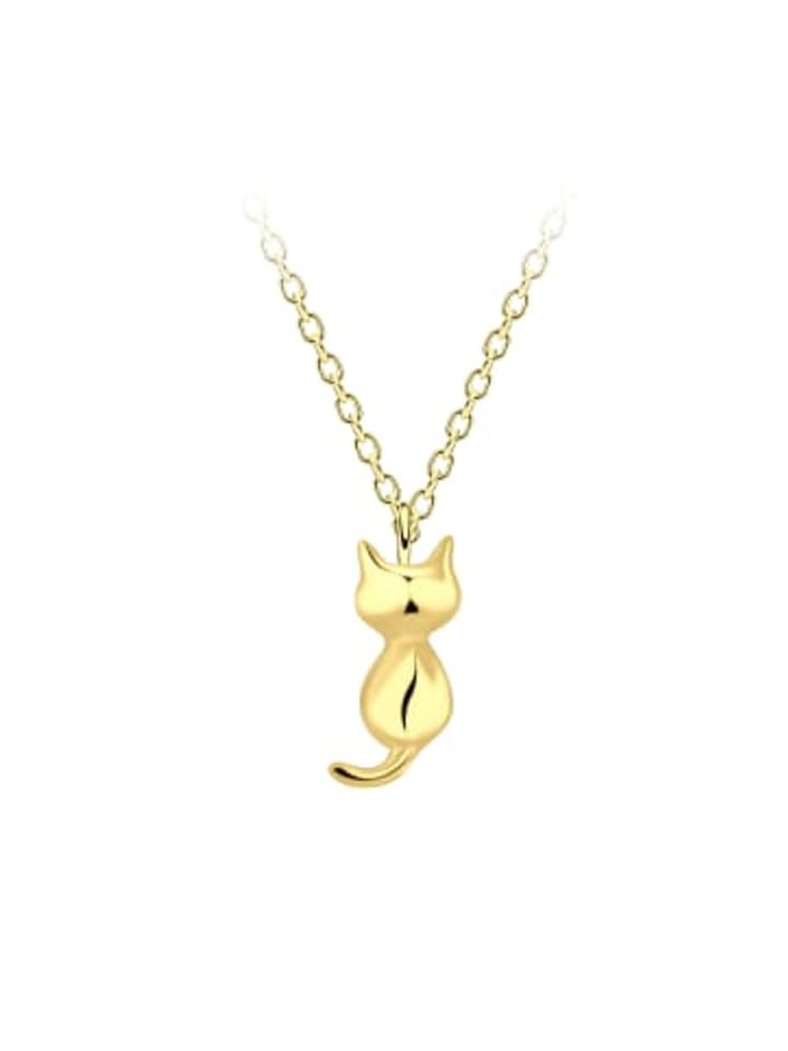 Alexander York Колье с подвеской в виде кошки из золота, изготовленное из серебра 925 пробы, в золотой оправе из двух частей
Alexander York Колье с подвеской в виде кошки из золота, изготовленное из серебра 925 пробы, в золотой оправе из двух частей