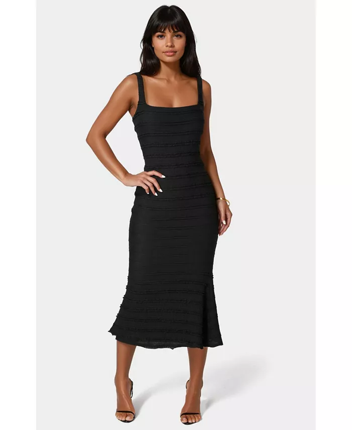 Женское платье миди с квадратным вырезом и кружевом Bebe, черный
Женское платье миди с квадратным вырезом и кружевом Bebe, черный