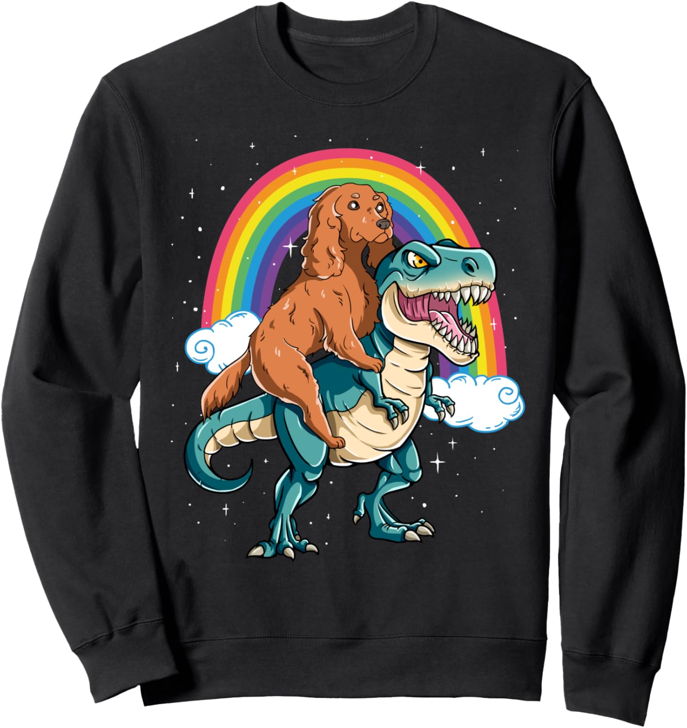 Толстовка с изображением динозавра Тираннозавра Рекса и радужных облаков, блестящих на ощупь Check Out My Irish Setter Shirts, черный
Толстовка с изображением динозавра Тираннозавра Рекса и радужных облаков, блестящих на ощупь Check Out My Irish Setter Shirts, черный