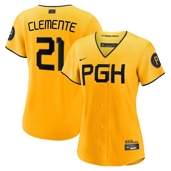 Женская реплика игровой футболки Roberto Clemente Pittsburgh Pirates City Connect 2023 Nike
Женская реплика игровой футболки Roberto Clemente Pittsburgh Pirates City Connect 2023 Nike