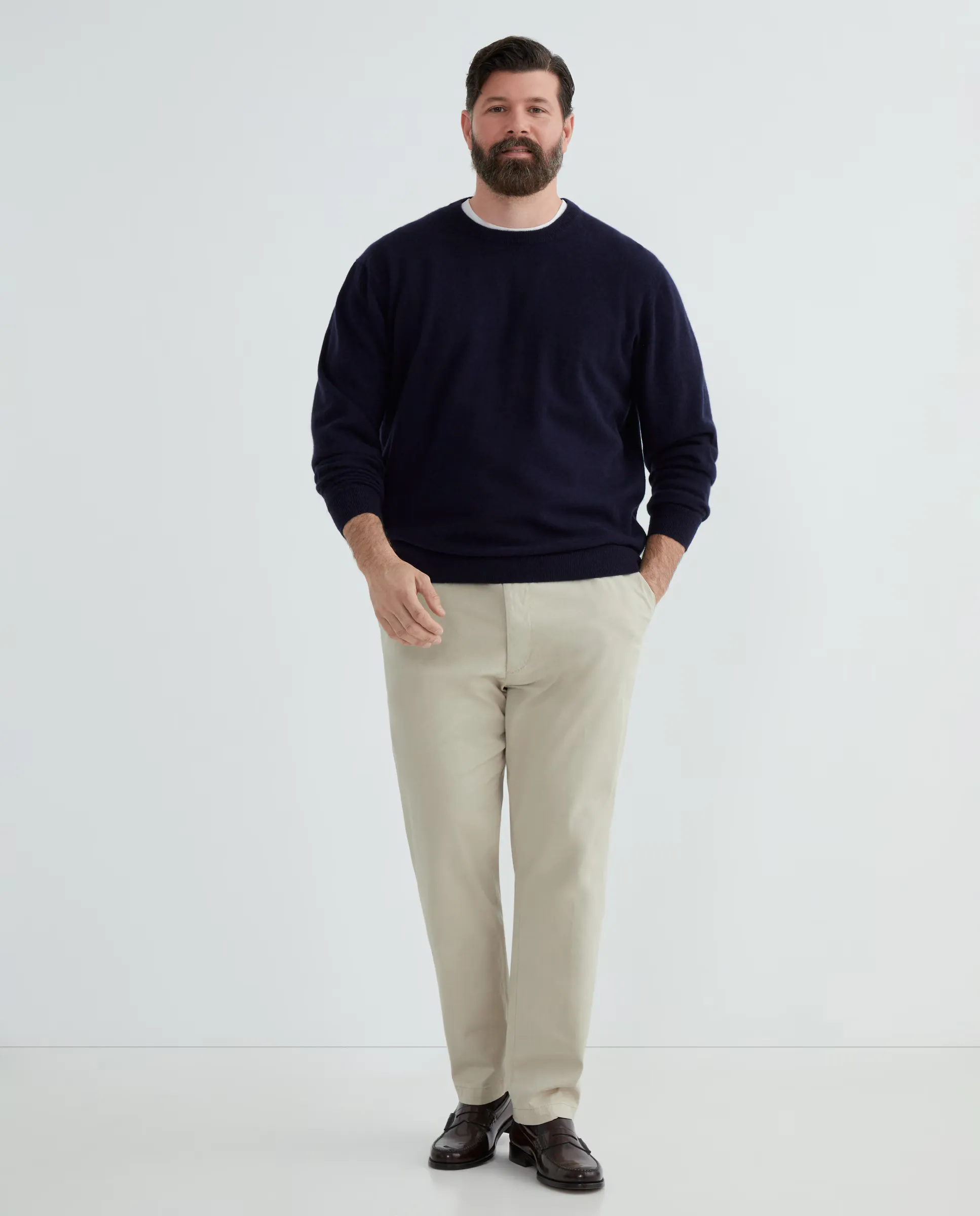 Мужской джемпер с круглым воротником, гладкий, кашемировый Emidio Tucci, темно-синий
Мужской джемпер с круглым воротником, гладкий, кашемировый Emidio Tucci, темно-синий