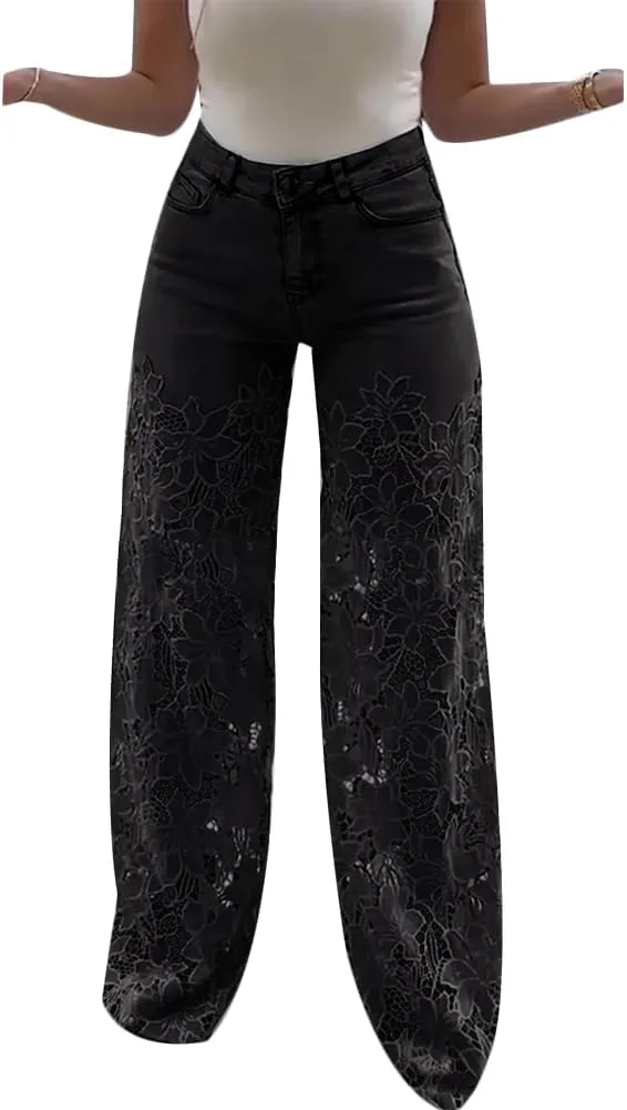 Женские джинсы Wide Legged с высокой талией и кружевной аппликацией VERYPOPPA
Женские джинсы Wide Legged с высокой талией и кружевной аппликацией VERYPOPPA