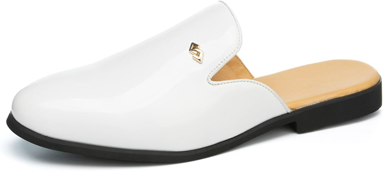 Мужские туфли-мюли из натуральной кожи без задника, с золотой пряжкой, удобные с закругленным носком, лоферы с открытой пяткой, классические плоские шлепанцы для повседневной носки, формальных мероприятий, работы, прогулок, вечеринок и свадеб Ti...
Мужские туфли-мюли из натуральной кожи без задника, с золотой пряжкой, удобные с закругленным носком, лоферы с открытой пяткой, классические плоские шлепанцы для повседневной носки, формальных мероприятий, работы, прогулок, вечеринок и свадеб Ti...