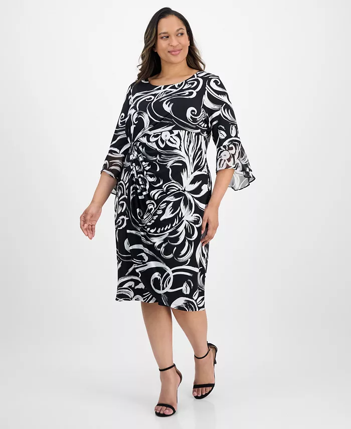 Платье больших размеров с боковыми вставками Connected, черный
Платье больших размеров с боковыми вставками Connected, черный