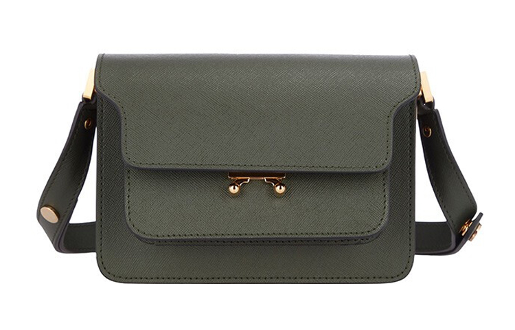 MARNI Кожаная сумка через плечо мини женская лесного цвета
MARNI Кожаная сумка через плечо мини женская лесного цвета