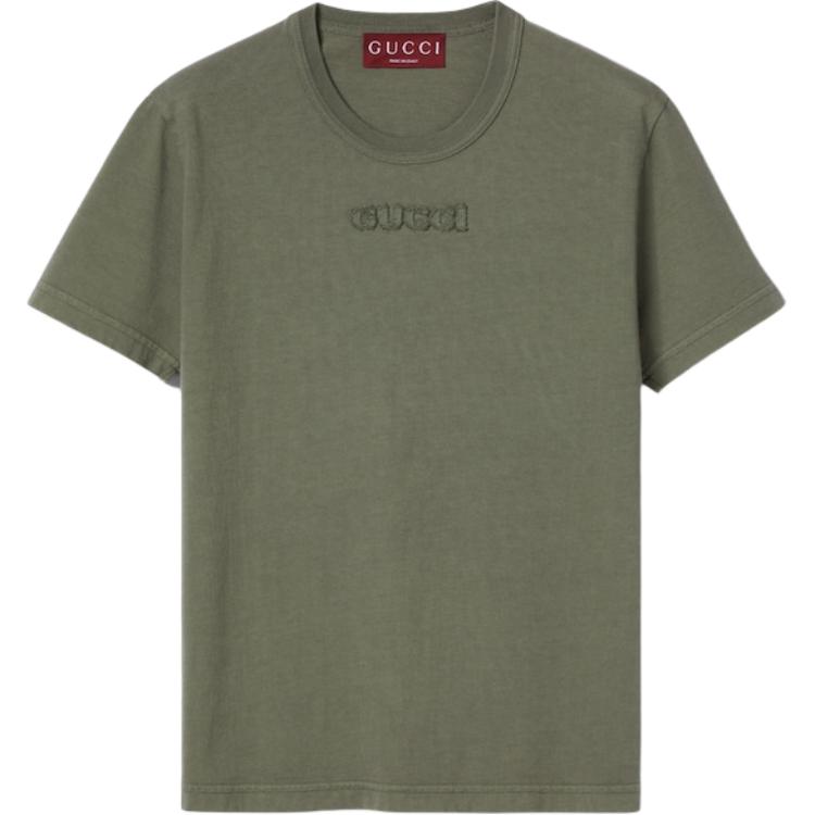 Вышитая футболка из хлопкового джерси GUCCI, темно-зеленый
Вышитая футболка из хлопкового джерси GUCCI, темно-зеленый