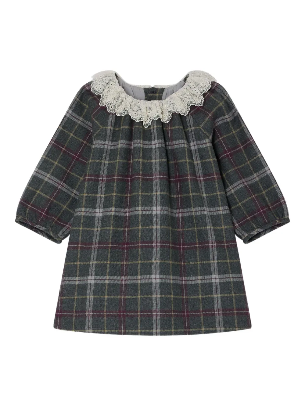 Клетчатое платье с кружевным воротником Bonpoint, зеленый
Клетчатое платье с кружевным воротником Bonpoint, зеленый