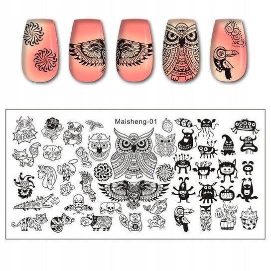 Пластина для штампа для ногтей Сова, Frezarkowo
Пластина для штампа для ногтей Сова, Frezarkowo