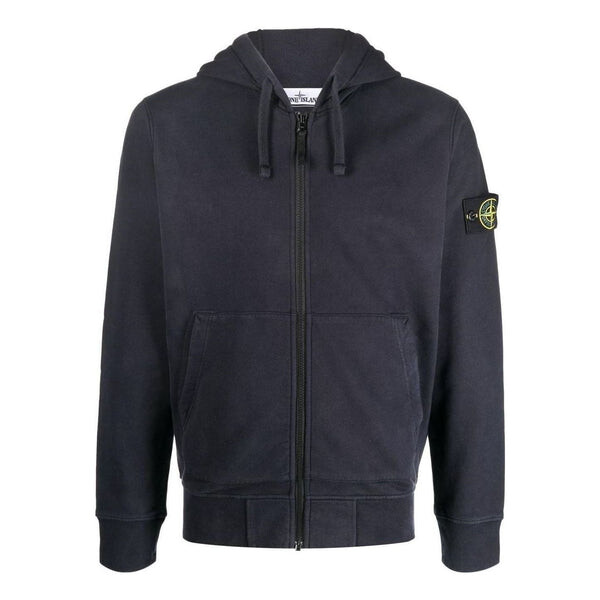 Куртка brushed cotton full zip jacket 'navy' Stone Island, синий 
Куртка brushed cotton full zip jacket 'navy' Stone Island, синий