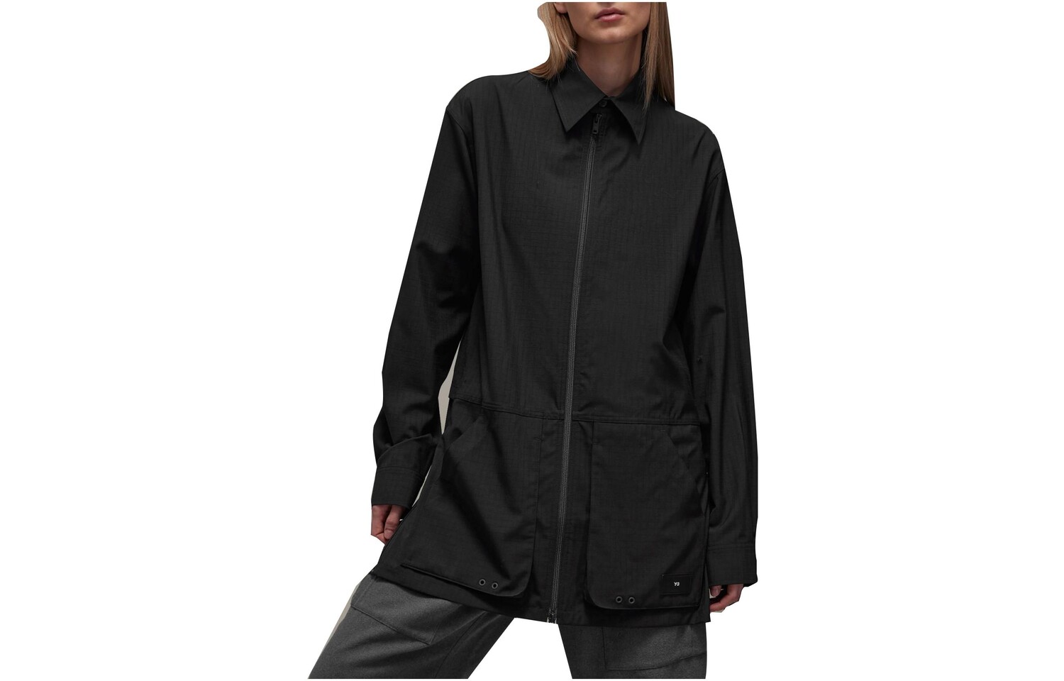 Верхняя рубашка Y-3 Ripstop на молнии Adidas, черный
Верхняя рубашка Y-3 Ripstop на молнии Adidas, черный