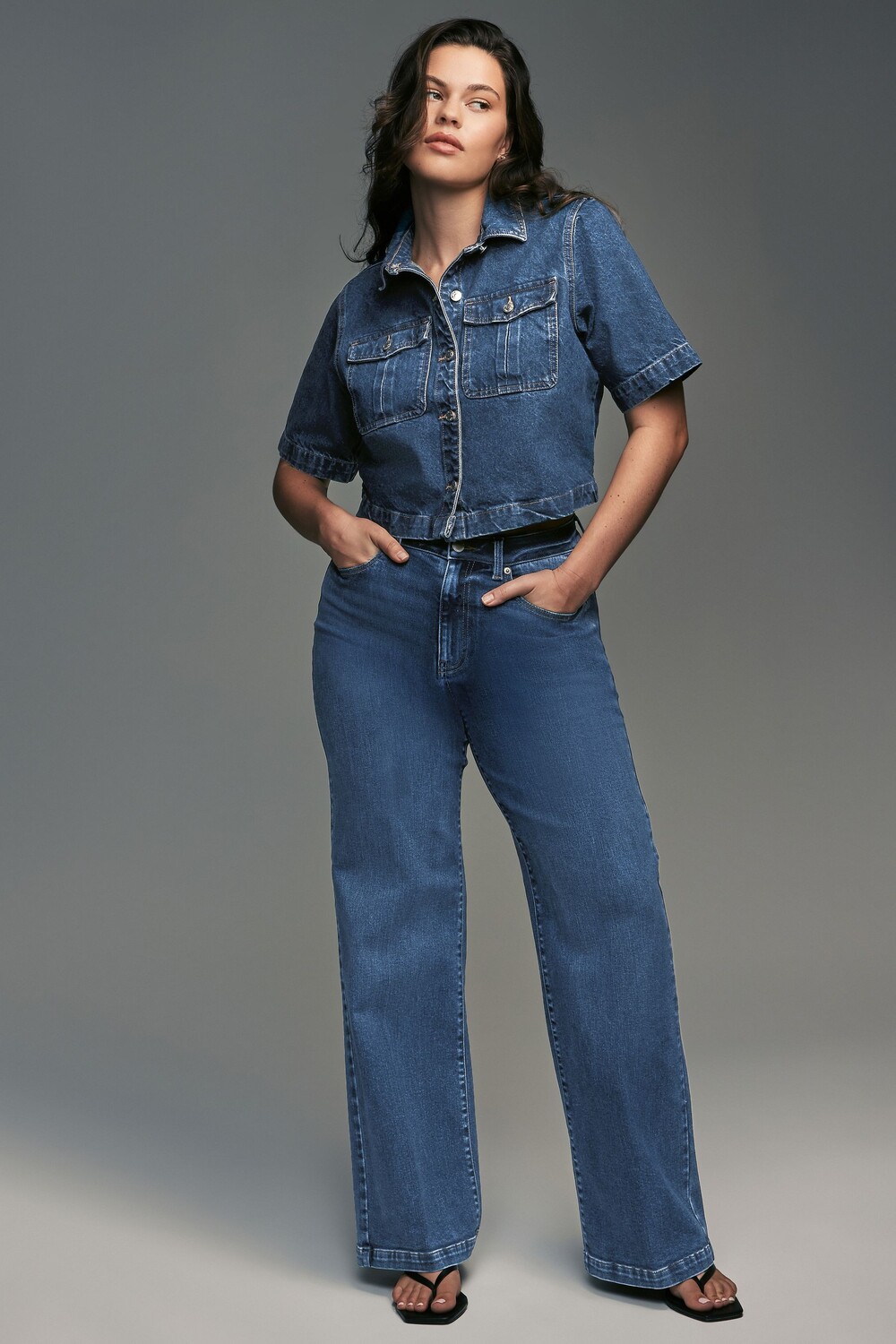 Широкие джинсы фасона «песочные часы» Next, синий
Широкие джинсы фасона «песочные часы» Next, синий