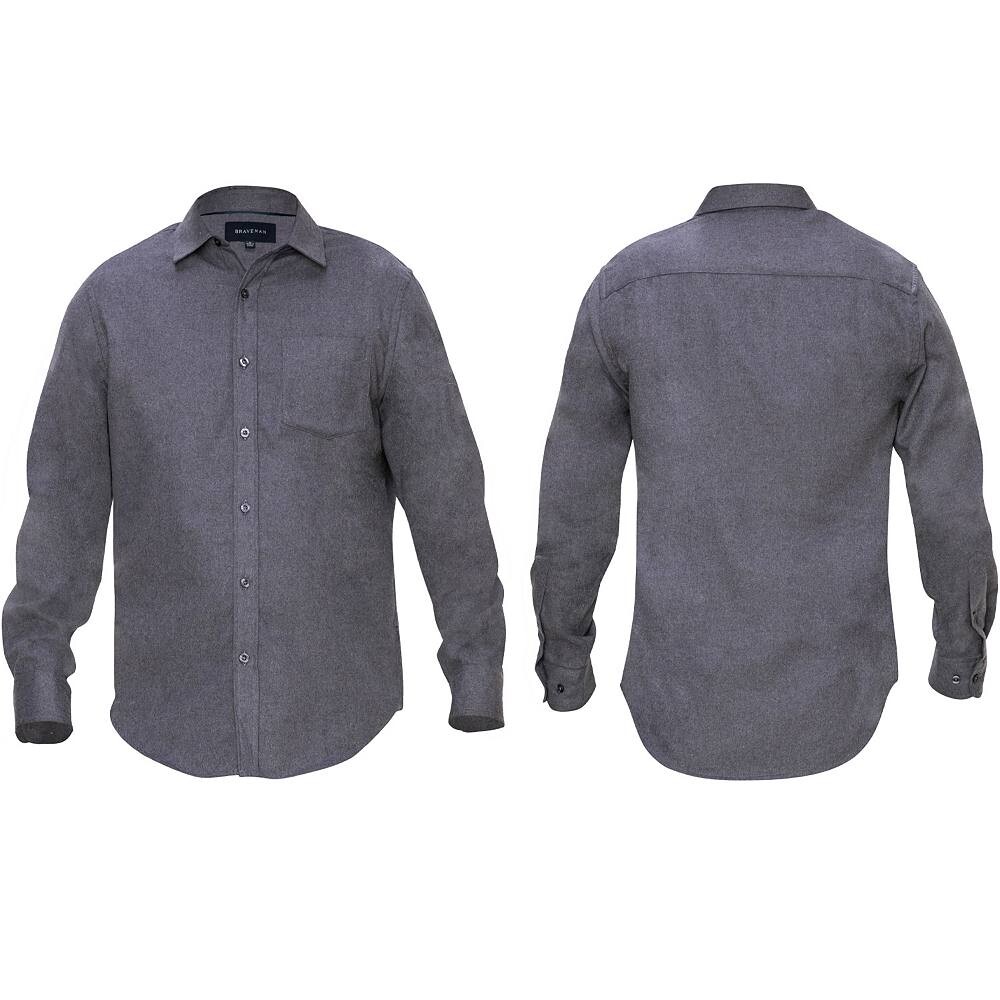 Мужская фланелевая рубашка классического кроя на пуговицах Braveman в клетку Buffalo, цвет Charcoal
Мужская фланелевая рубашка классического кроя на пуговицах Braveman в клетку Buffalo, цвет Charcoal