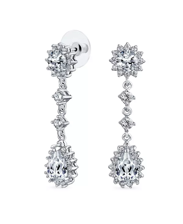 Длинные подвесные серьги-люстры в форме капли с подвеской в форме овала и кубическим цирконием в форме паве Bling Jewelry, clear
Длинные подвесные серьги-люстры в форме капли с подвеской в форме овала и кубическим цирконием в форме паве Bling Jewelry, clear